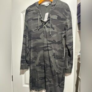 Splendid Charcoal Gray Hoodie Dress Size XL